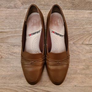 Brown Leather Kitten Heels